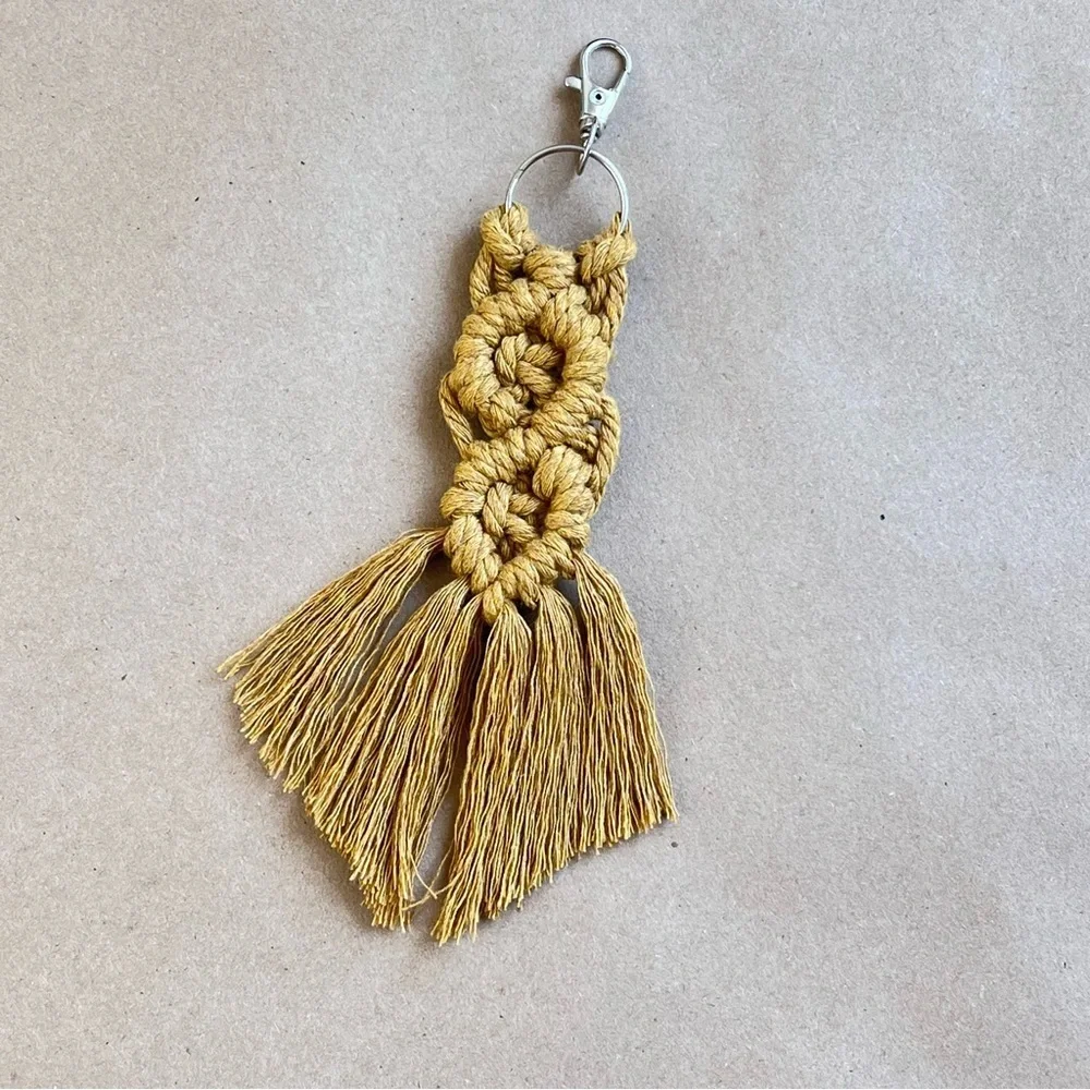 Macrame Keychain Boho Chic Style